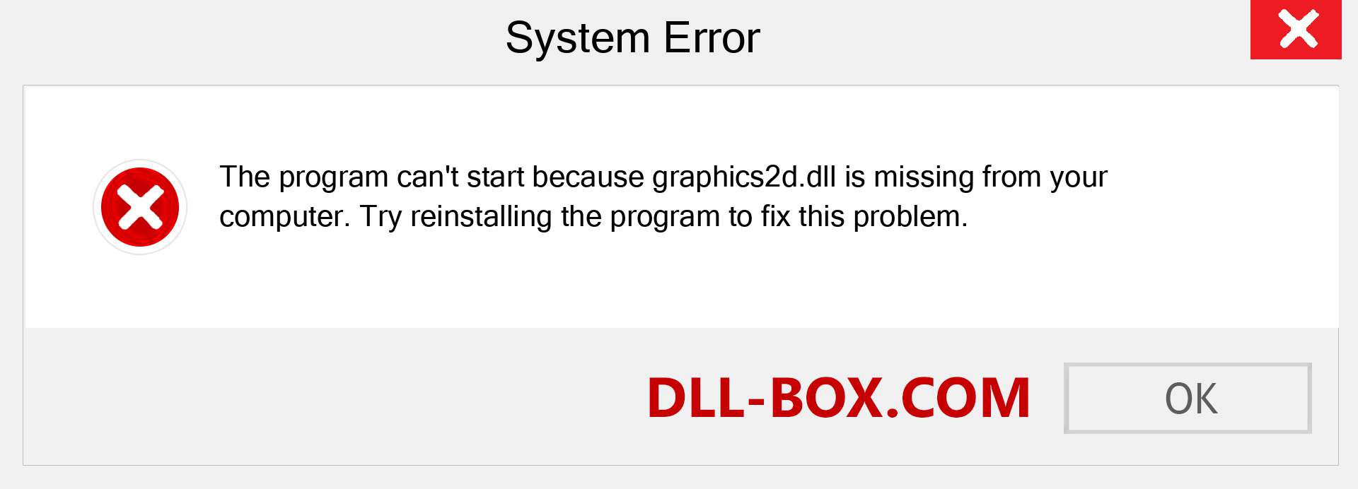  graphics2d.dll file is missing?. Download for Windows 7, 8, 10 - Fix  graphics2d dll Missing Error on Windows, photos, images